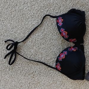 Hollister bikini top with embroidered detail